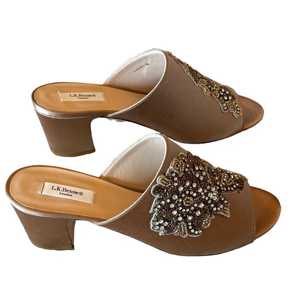 L.K. Bennett Sabrina Satin Shoes 38 - Picture 5 of 10